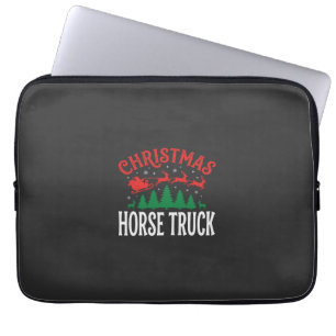 Kerst Paard Truck Sinterklaas Slede Laptop Sleeve