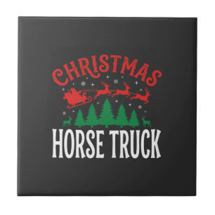 Kerst Paard Truck Sinterklaas Slede Tegeltje