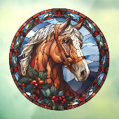 Kerst Paard Venster Cling Raamsticker (Vel 3)