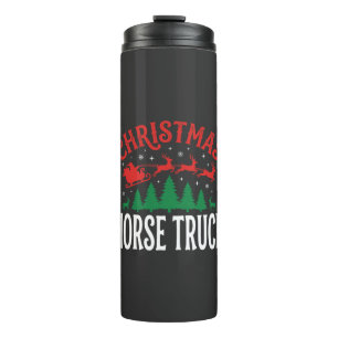 Kerst Paard Vrachtwagen Sinterklaas Arrenslee Thermosbeker