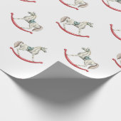 Kerst Paardrijden Patroon Cadeaupapier (Hoek)