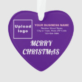 Kerst-Paarse kerst Acrylversiering Ornament (achterkant)