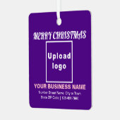 Kerst-Paarse Kerst-kaneelornament Metalen Ornament (Voorkant links)