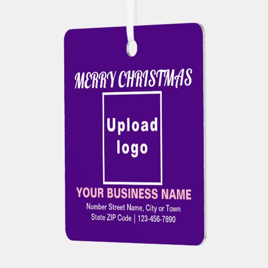 Kerst-Paarse Kerst-kaneelornament Metalen Ornament (Voorkant links)