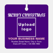 Kerst-Paarse Kerst-kaneelornament Metalen Ornament (Achterkant)