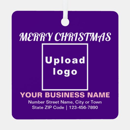 Kerst-Paarse Kerst-kaneelornament Metalen Ornament (Achterkant)