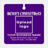 Kerst-Paarse Kerst-kaneelornament Metalen Ornament (Voorkant)