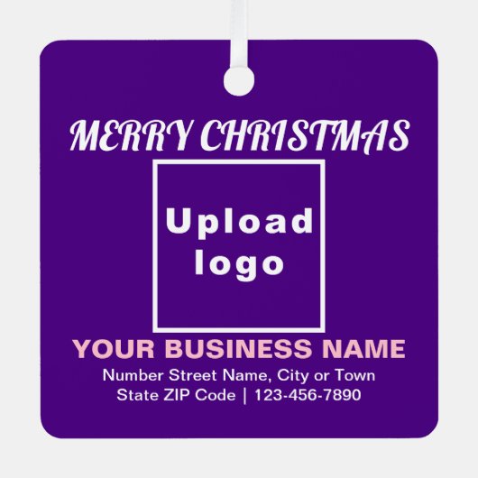 Kerst-Paarse Kerst-kaneelornament Metalen Ornament (Voorkant)