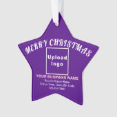 Kerst-Paarse kerstster Acrylversiering Ornament (voorkant)
