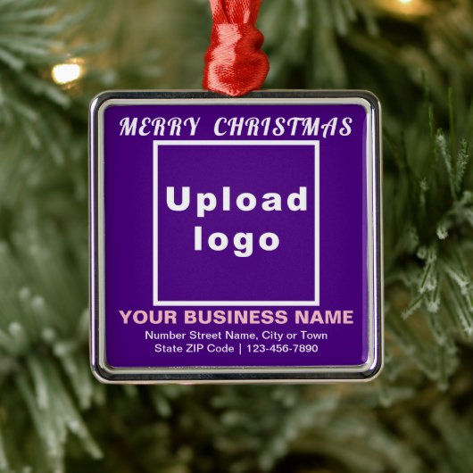 Kerst-Paarse kerstversiering Metalen Ornament (Boom)
