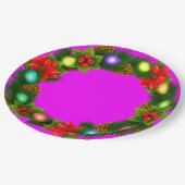 Kerst Paarse Papier Party Borden 9" Papieren Bordje (Gekanteld)