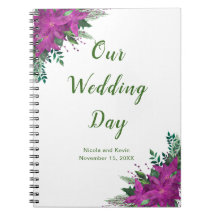 Kerst Paarse Poinsettia Wedding Planner