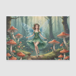 Kerst Paddenstoel Fee Decoupage Tissuepapier