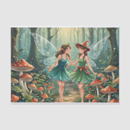 Kerst Paddenstoel Fee Decoupage Tissuepapier