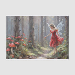 Kerst Paddenstoel Fee Decoupage Tissuepapier