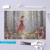 Kerst Paddenstoel Fee Decoupage Tissuepapier (Craft)