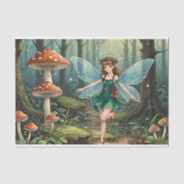 Kerst Paddenstoel Fee Decoupage Tissuepapier