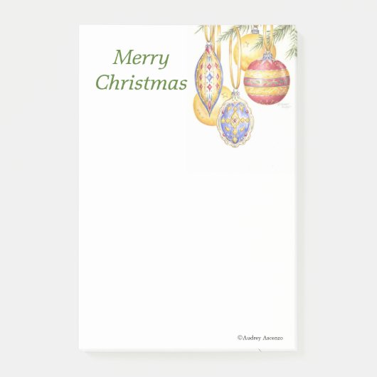 Kerst Pads Post het Ornamenten Notitieblokken 4 x  Post-it® Notes (Voorkant)