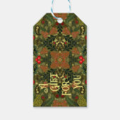 Kerst Paisley Gift Label Cadeaulabel (Voorkant)