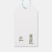 Kerst Paisley Gift Label Cadeaulabel (Achterkant)