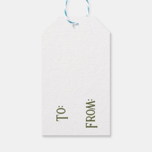 Kerst Paisley Gift Label Cadeaulabel (Achterkant)