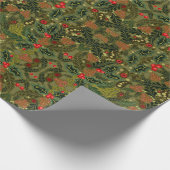 Kerst Paisley Gift Wrap Cadeaupapier (Hoek)