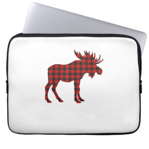 Kerst Pajama Moose T-shirt Dieren Pyjama Xmas Gif Laptop Sleeve