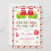 Kerst Pajama Party Elf Vakantie Pajama Party Kaart (Voorkant)