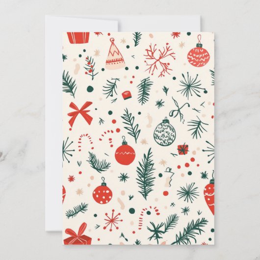 Kerst Pajama Party Fun Vakantie Pajama Party Kaart (Achterkant)