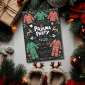 Kerst Pajama Party Schattigee Leuke Kinder Partij Kaart