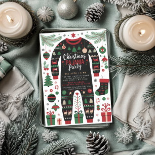 Kerst Pajama Party Vakantie Kinder Partij Kaart