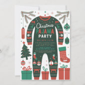 Kerst Pajama Party Vakantie Kinder Partij Kaart (Voorkant)