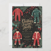 Kerst Pajama Party Vakantie Pajama Elegant Kaart (Voorkant)