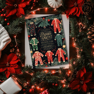 Kerst Pajama Party Vakantie Pajama Party Kaart