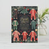 Kerst Pajama Party Vakantie Pajama Party Kaart (Staand voorkant)