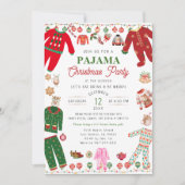 Kerst Pajama Party Waterverf Modern Kaart (Voorkant)