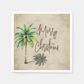 Kerst Palm Elegant Merry Servet (Voorkant)