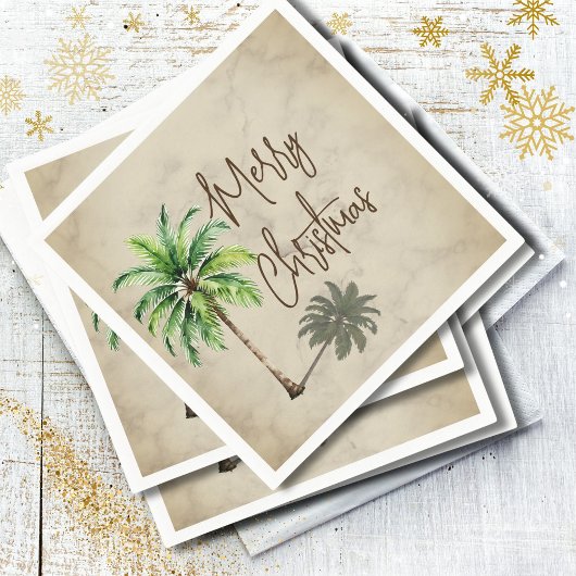 Kerst Palm Elegant Merry Servet