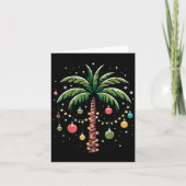 Kerst Palm Kokosnoot Tree Xmas Trocal Vrouwen Mann Kaart (Voorkant)