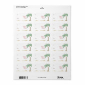 Kerst Palm Tree Gift Label (Full Sheet)