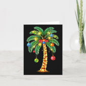 Kerst Palm Tree Hawaiian Kerstmis Kaart (Voorkant)