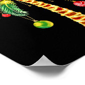 Kerst Palm Tree Hawaiian Kerstmis Poster (Hoek)