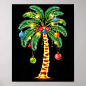 Kerst Palm Tree Hawaiian Kerstmis Poster (Voorkant)