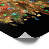 Kerst Palm Tree Light Hawaiian Trocal Kerstmis Poster (Hoek)