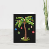 Kerst Palm Tree Light Hawaiian Tropical Xmas 1 Kaart (Voorkant)