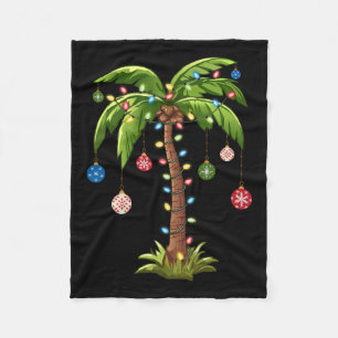 Kerst Palm Tree Light Hawaiian Tropical Xmas 2 Fleece Deken