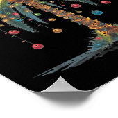 Kerst Palm Tree Merry Christmas Tropical Chris Poster (Hoek)