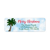 Kerst Palm Tree retour adres labels aangepast (Voorkant)