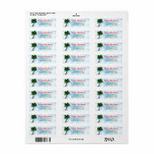 Kerst Palm Tree retour adres labels aangepast (Full Sheet)
