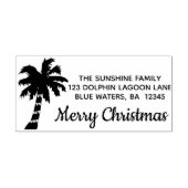 Kerst Palm Tree retour adres stempel op maat (Afrduk)